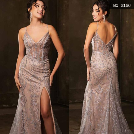Vestido con corpiño bordado